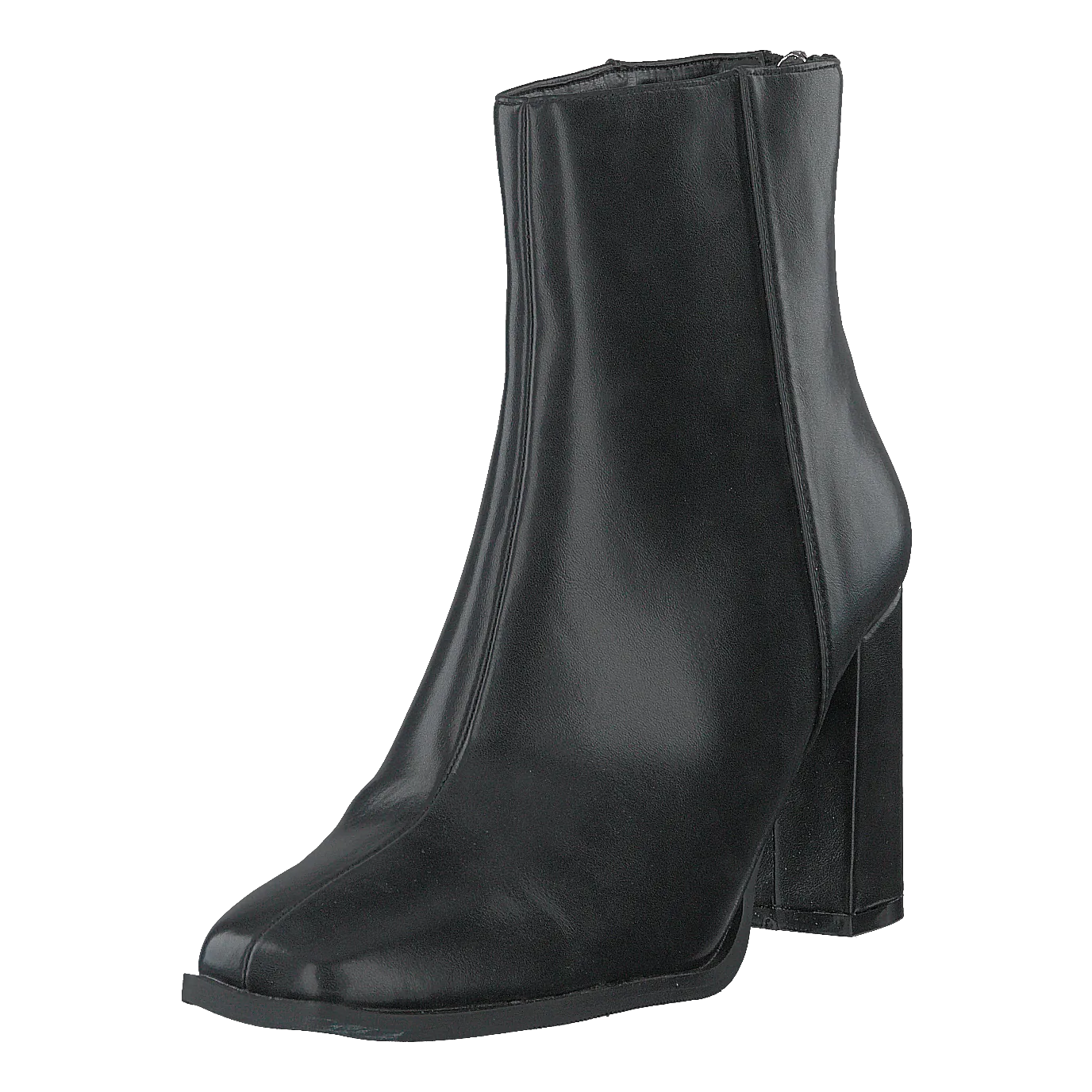 Squared Front Ankle Boots Black