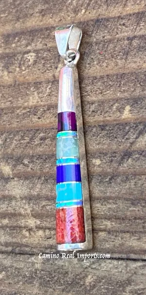 Sterling Silver Multi Color Pendant STSP0014
