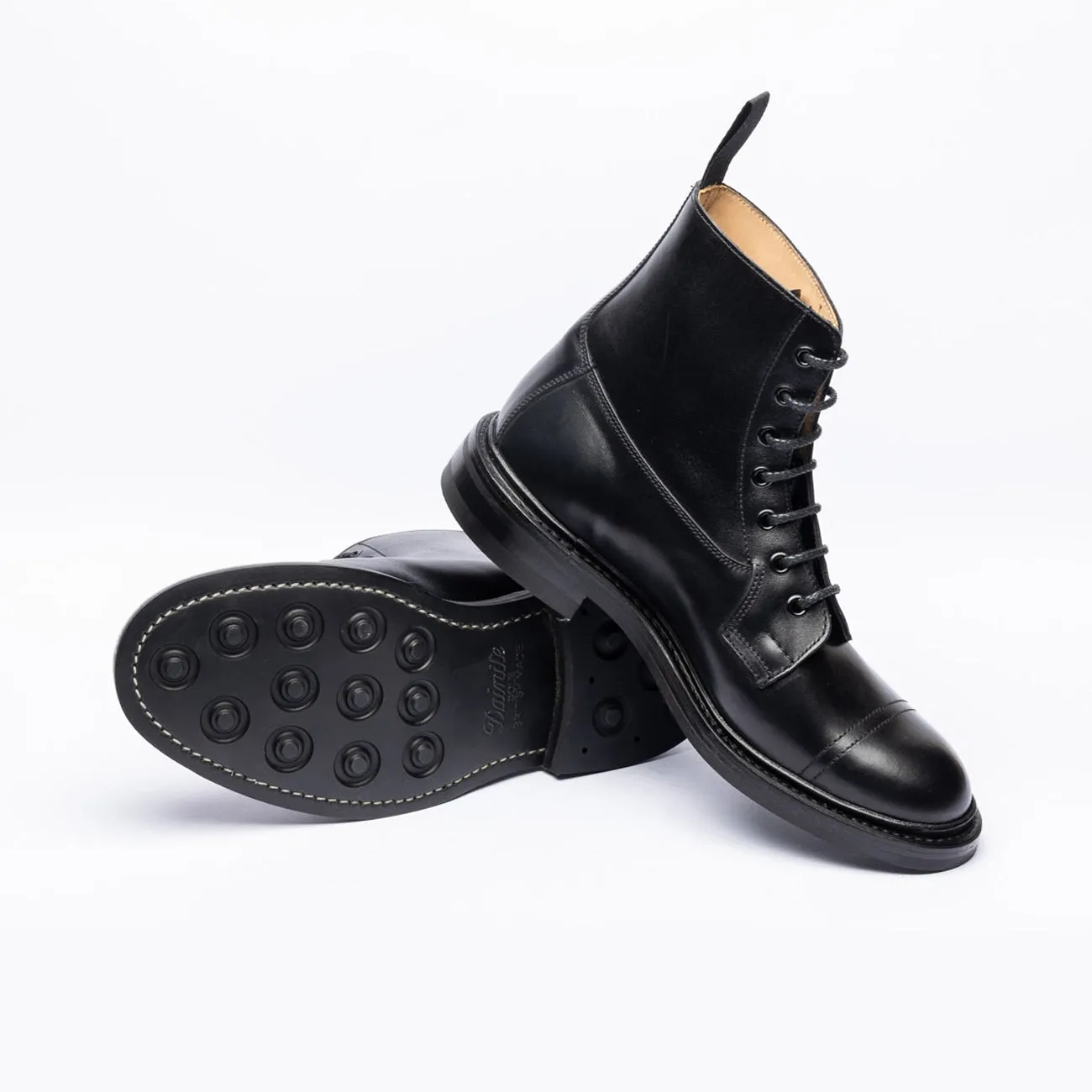Stivale derby Tricker's Grassmere in pelle nera