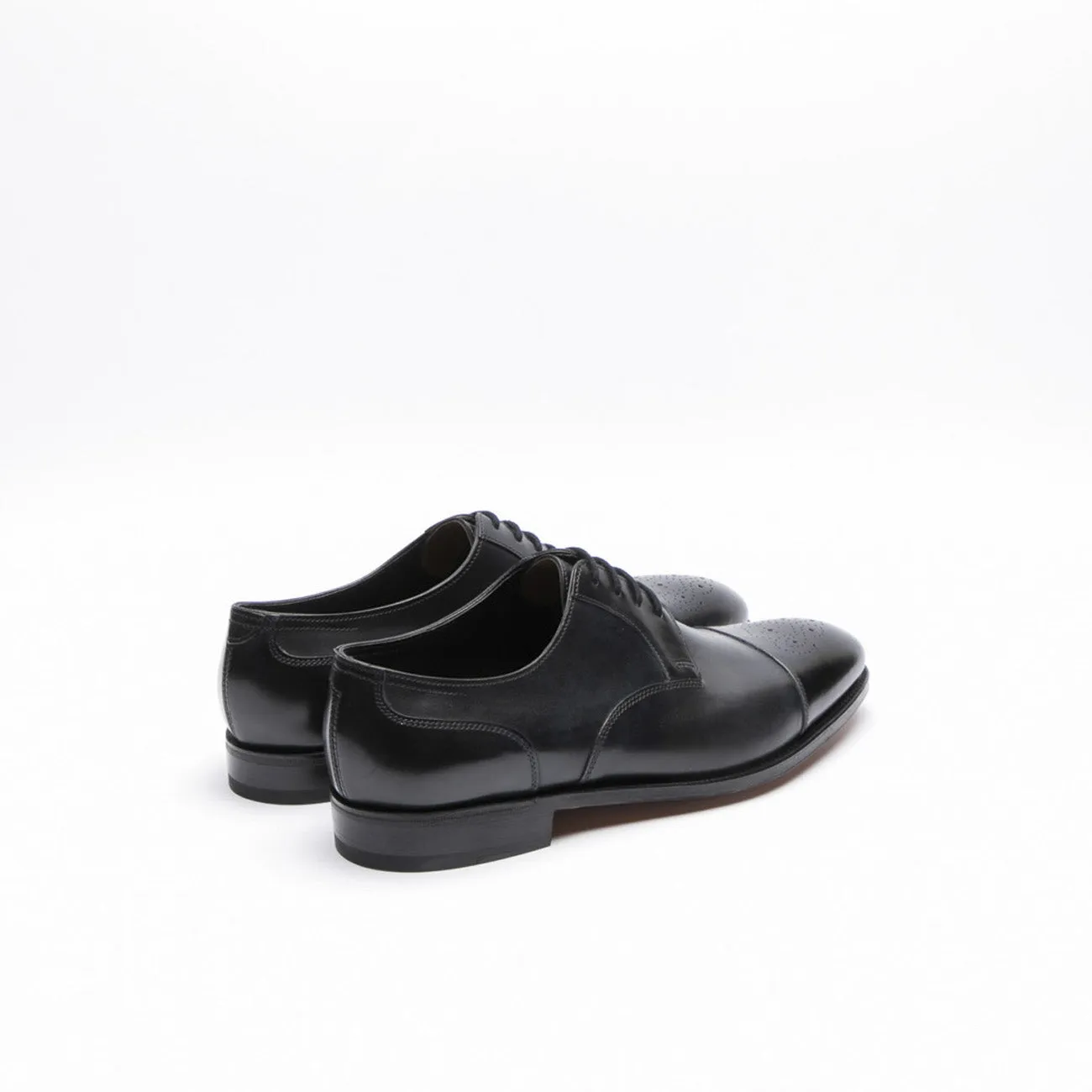 Stringata derby John Lobb Wren in pelle nera (Taglia 8.5 UK)