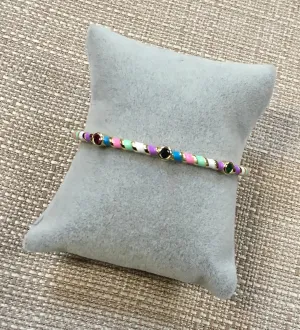 Striped Multi Enamel Cuff