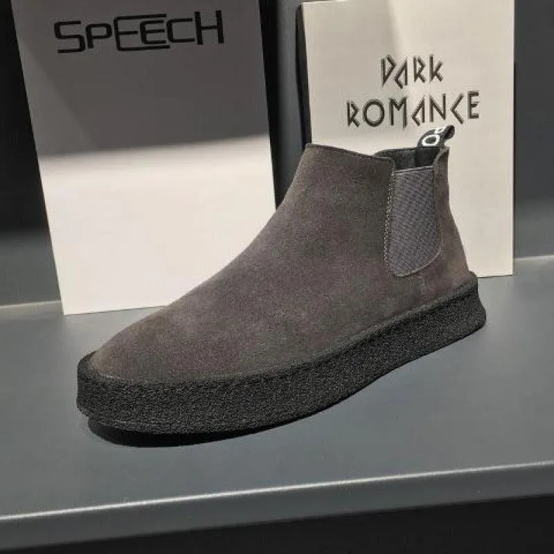 Thick-soled Elasticated Trendy Fashion Martin Boots Casual Thin Cotton Shoes