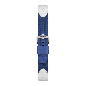 Tissot Strap T600039989 T-Touch Solar White Leather / Blue Textile Strap 22mm