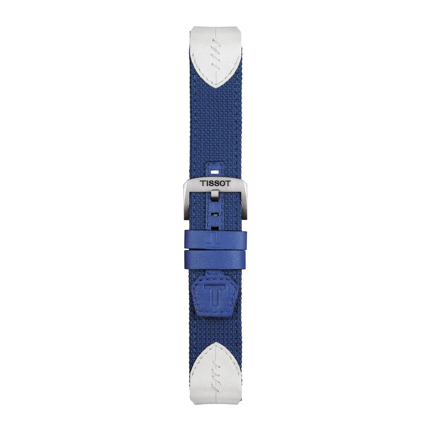 Tissot Strap T600039989 T-Touch Solar White Leather / Blue Textile Strap 22mm