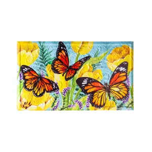Tulip and Butterfly Embossed Floor Mat,41em2630