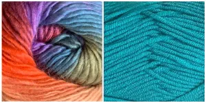 TURQUOISE   ZINNIA Phoenix Cardigan Kit (Sizes Small/Medium or Large - X-Large)