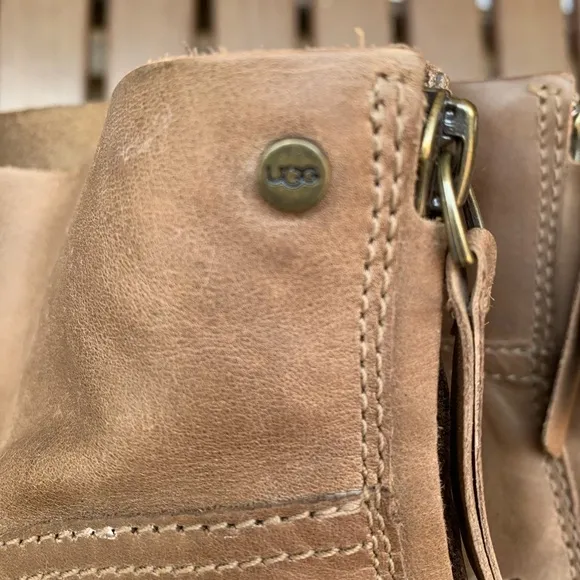 Ugg Bandara Leather Sahara Ankle Boots Size 11