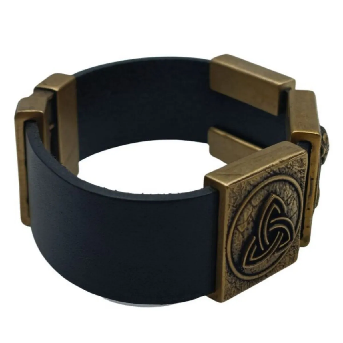 Viking Mjolnir bracelet leather wristband