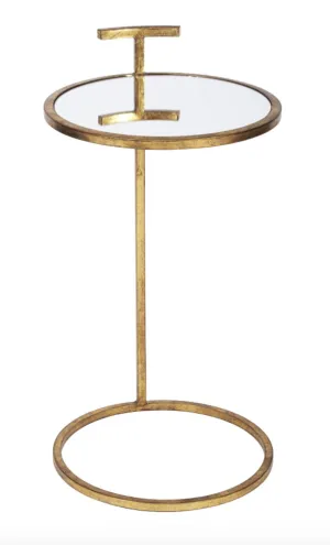 WESTERLY ROUND MARTINI TABLE, ANTIQUE GOLD