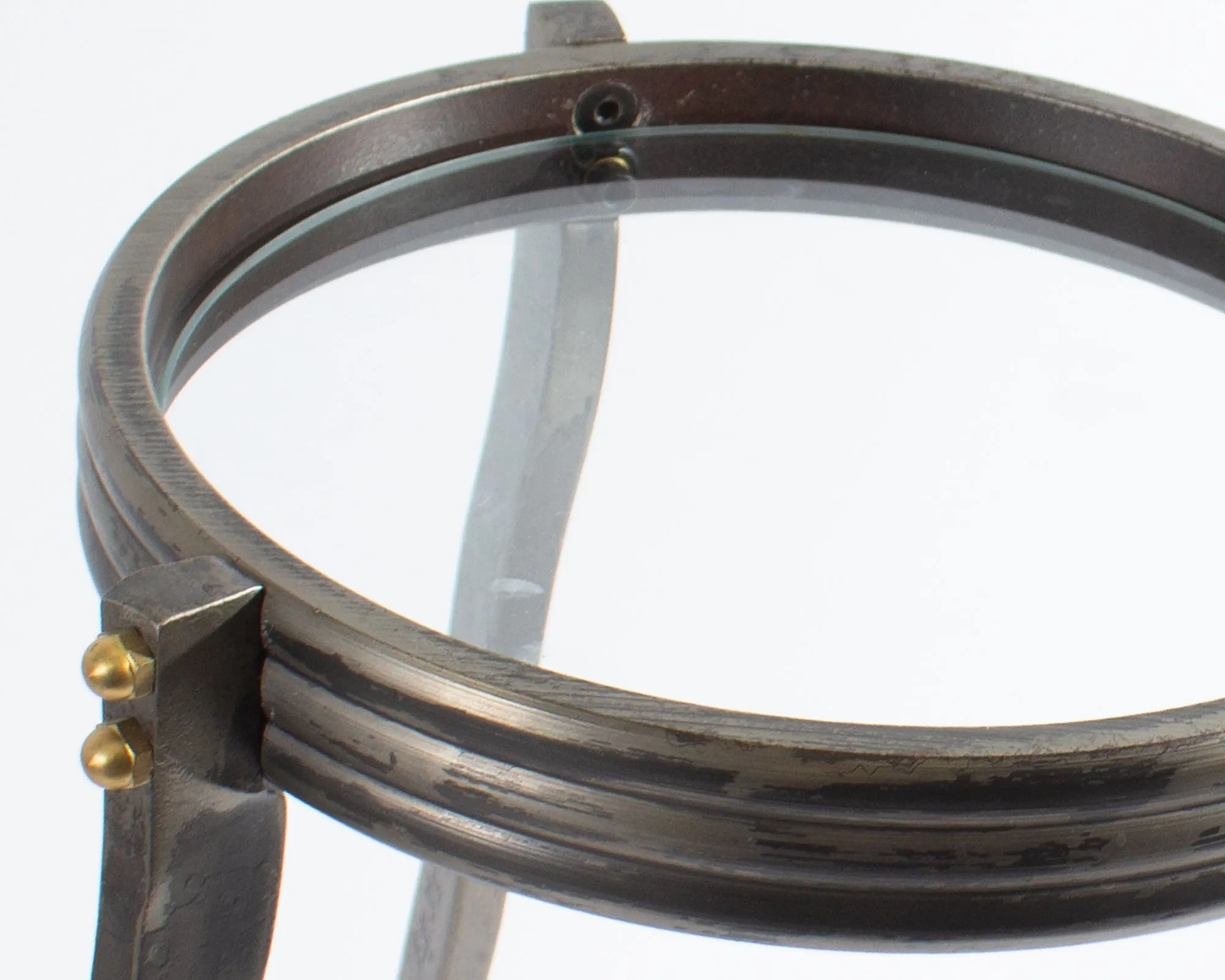 Will Stone Postmodern Metal Accent Table