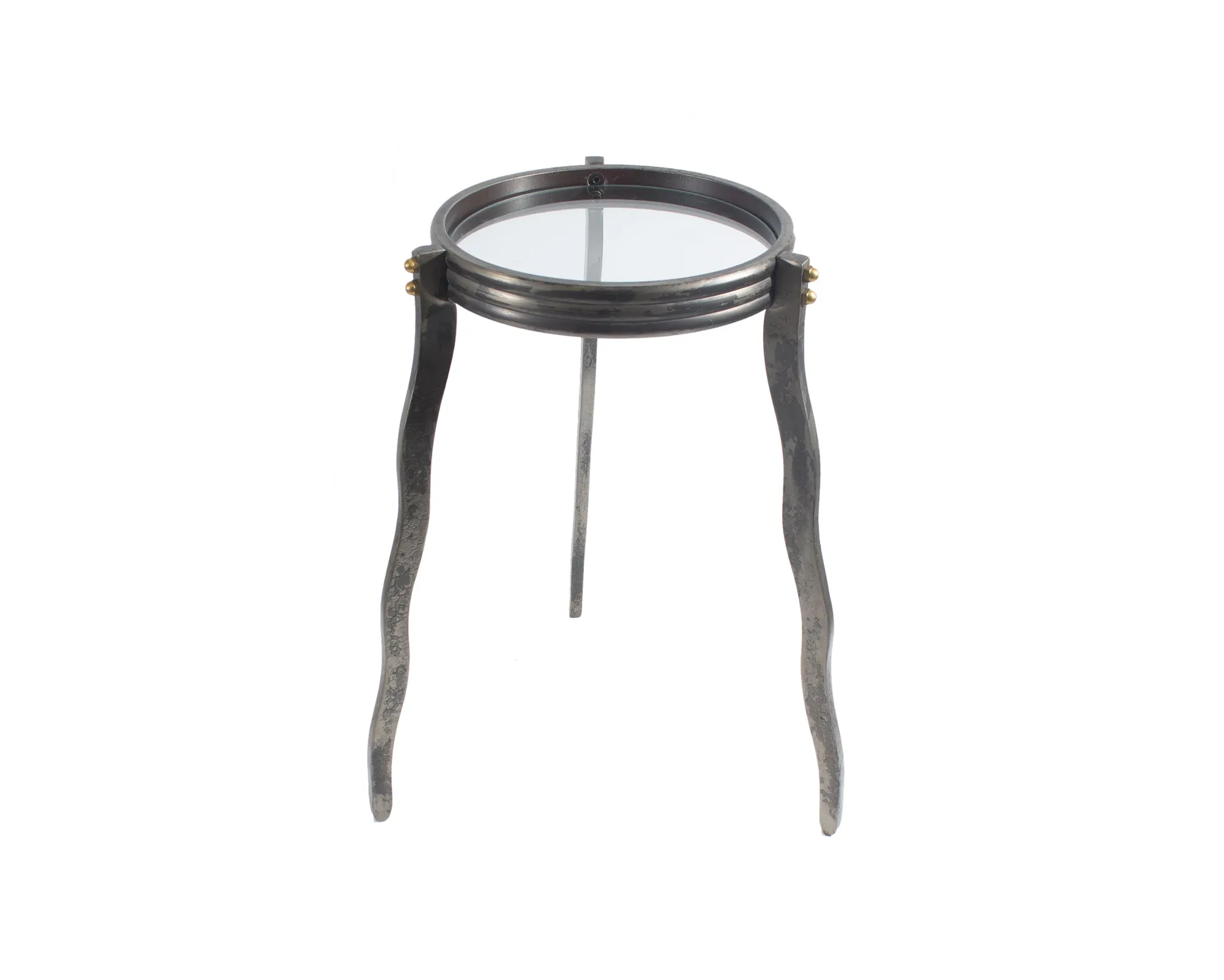Will Stone Postmodern Metal Accent Table