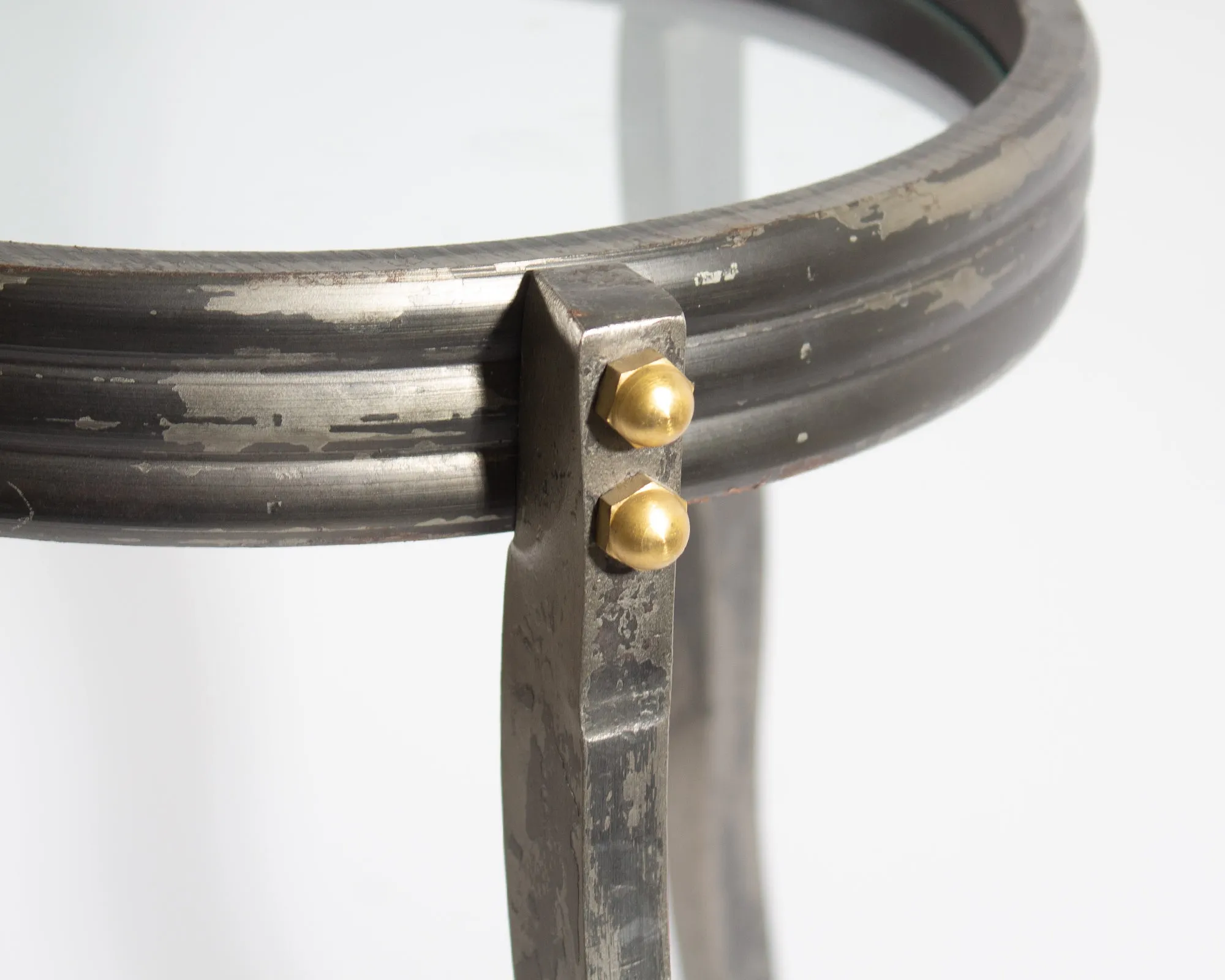 Will Stone Postmodern Metal Accent Table