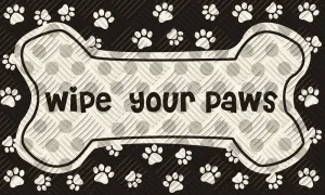 Wipe Your Paws Embossed Floor Mat,41em2167