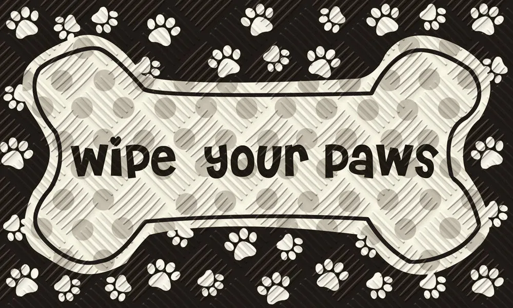 Wipe Your Paws Embossed Floor Mat,41em2167