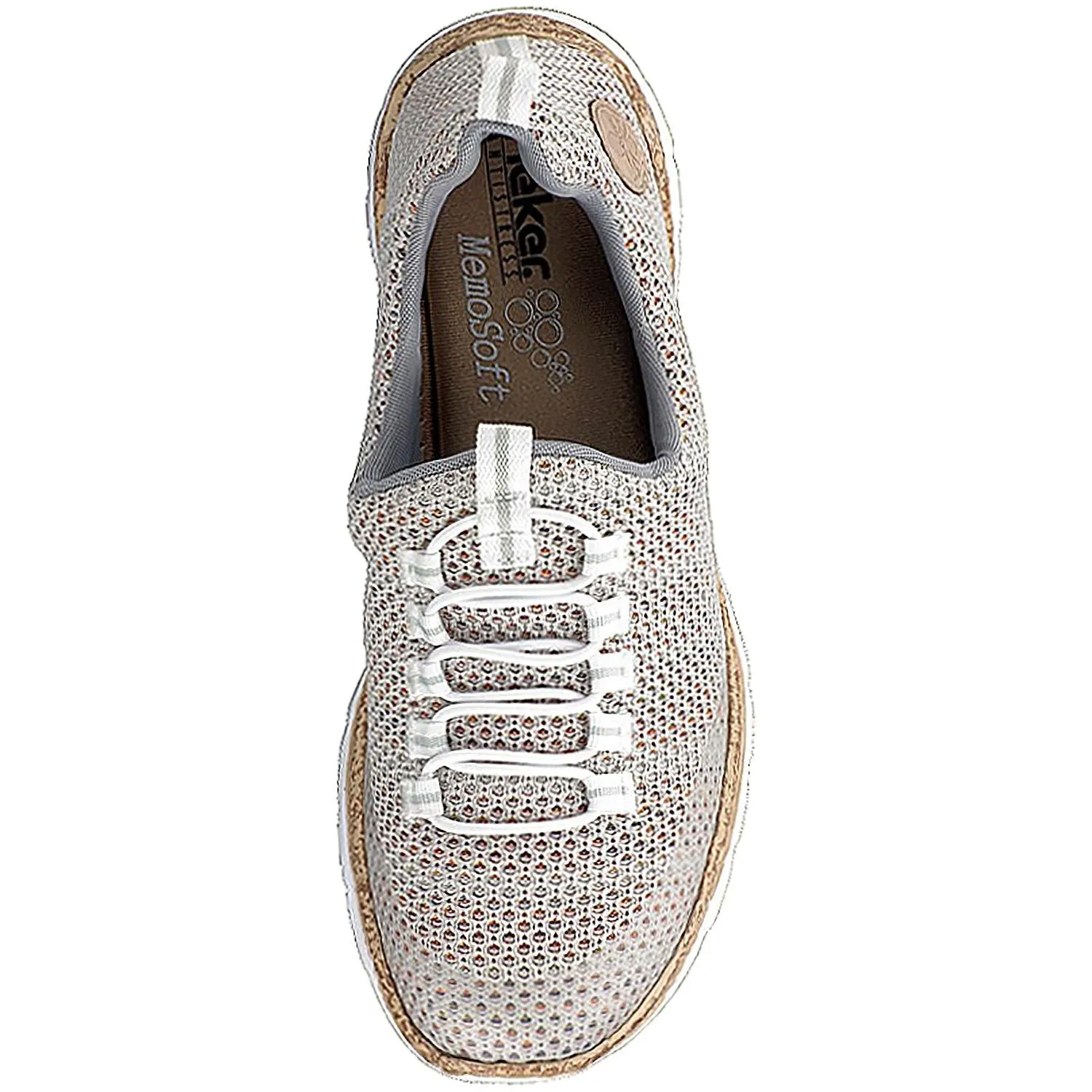 Women's Rieker N42M5-91 Nikita M5 Clear/Fog Multi/Nude Fabric