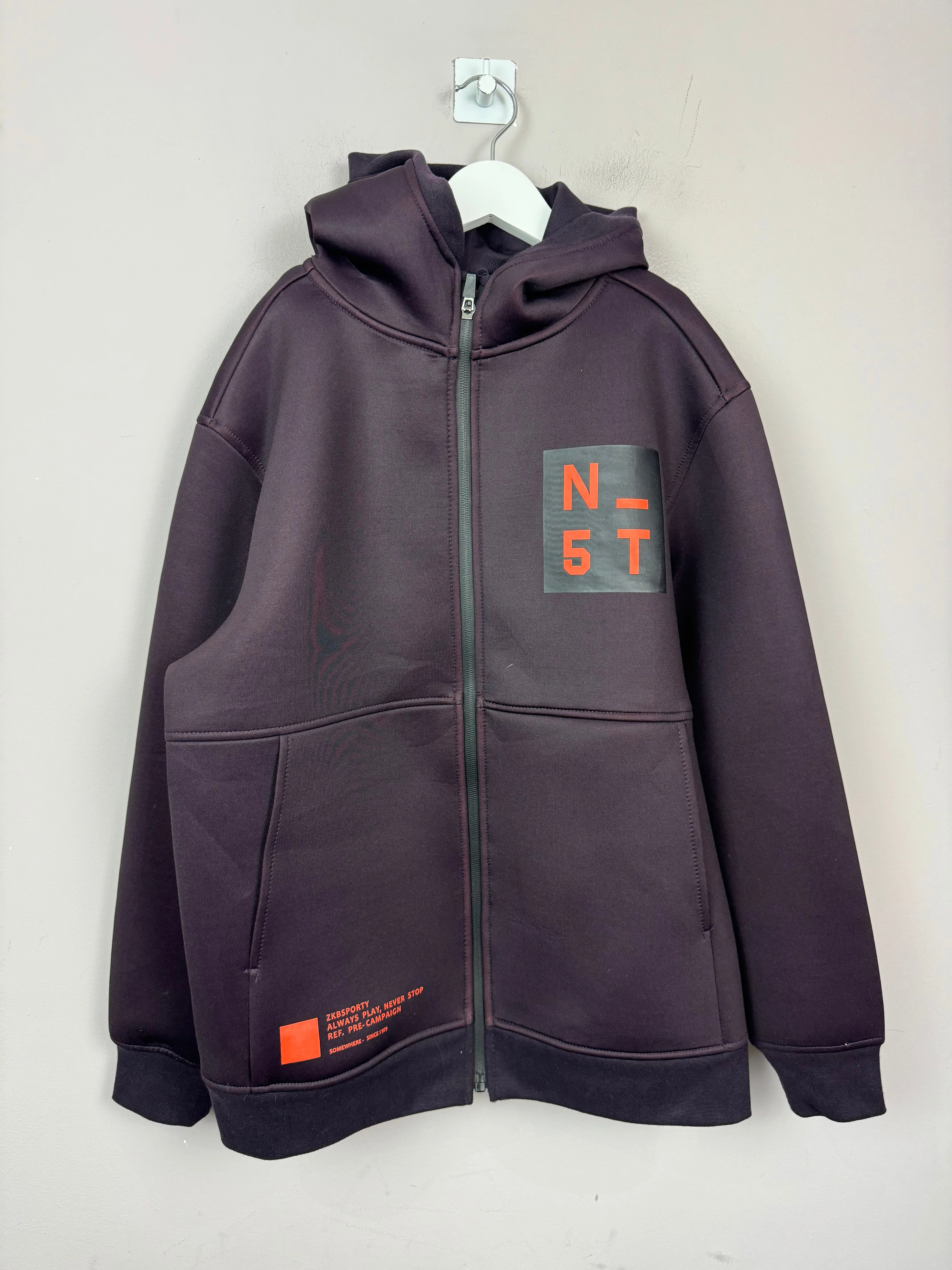 Zara plum Neoprene Hoodie 9y & 12y