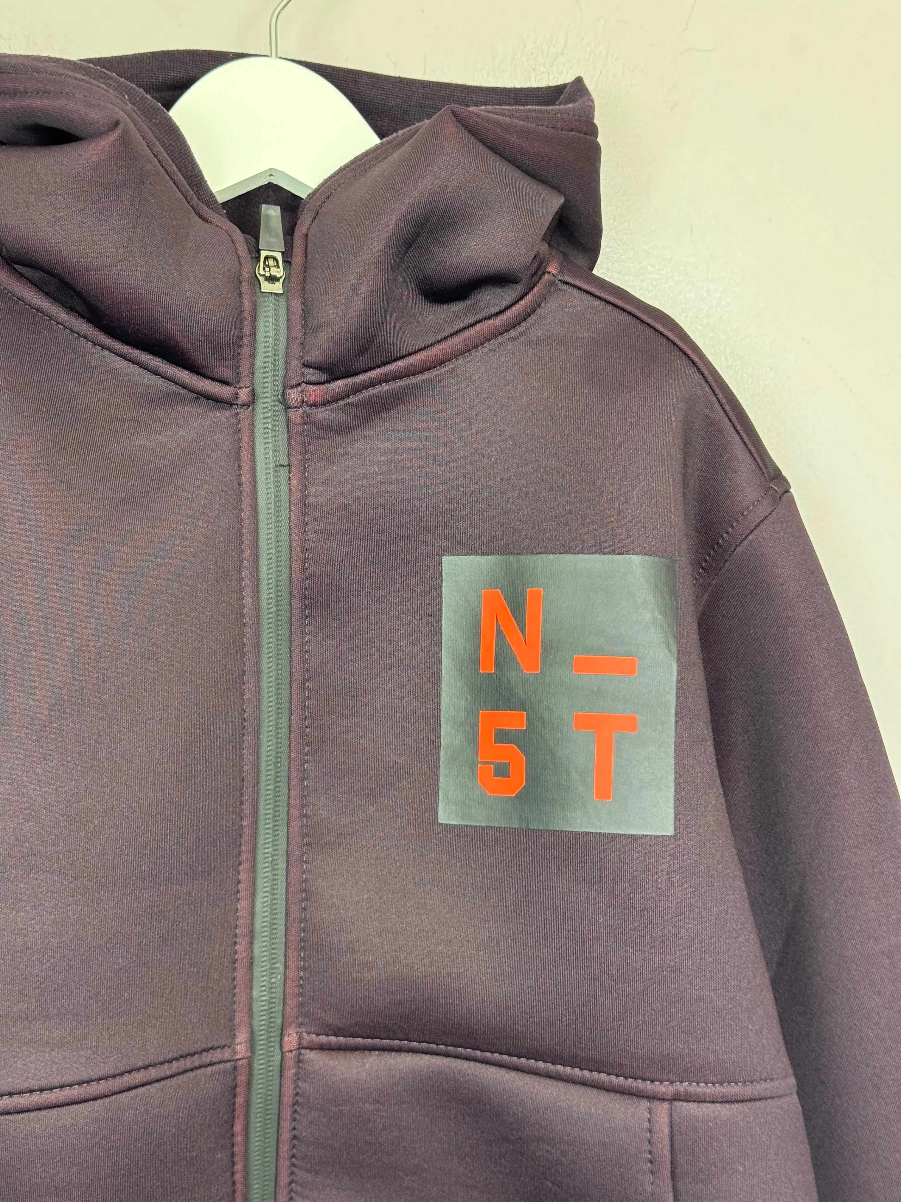 Zara plum Neoprene Hoodie 9y & 12y